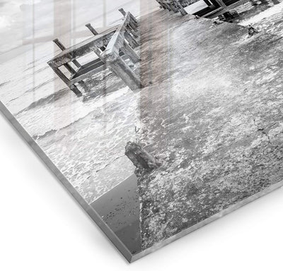 murando Spritzschutz Glas für Küche 80x80 cm Küchenrückwand Küchenspritzschutz Fliesenschutz Glasbil