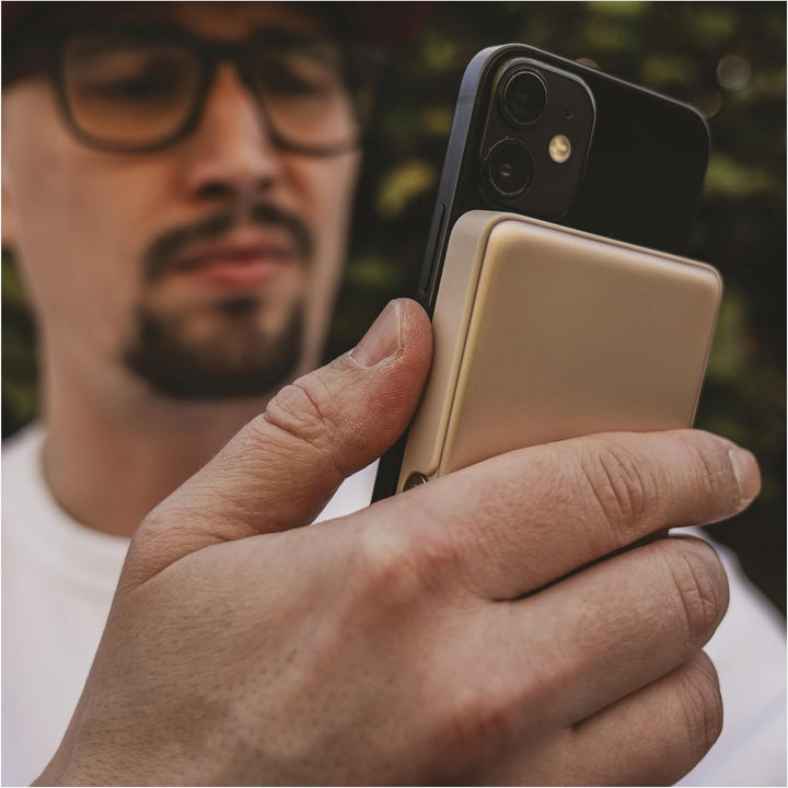 EMOS - Powerbank 10 000 mAh WI 1031 mit Magnet - magnetischer externer Akku mit Passthrough und Wire