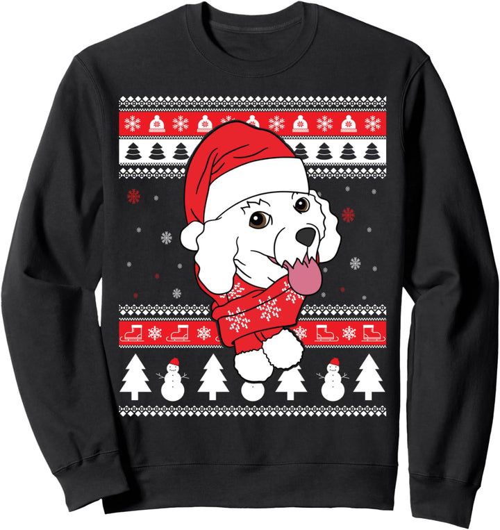 Bichon Frise Lustiger Hund Hässliche Weihnachten Geschenk Sweatshirt