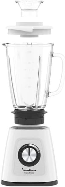 Moulinex Blendforce Cristal LM430110 Standmixer mit Glasaufsatz, 800 W, 4 Klingen mit Eiszerkleinerf
