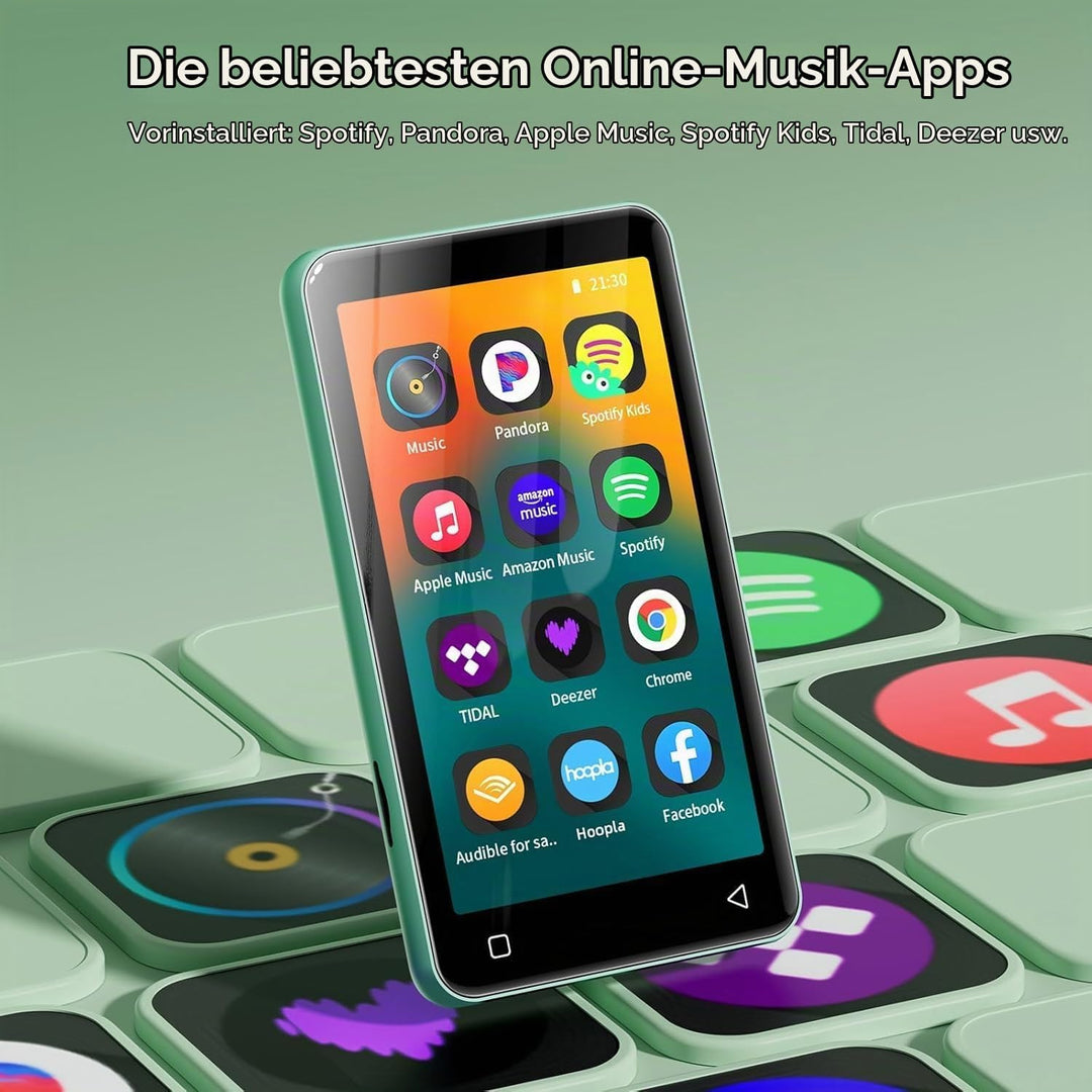 innioasis 16 GB MP3-Player mit Bluetooth und WLAN, MP3-Player, Apple Music, 4 Zoll Touchscreen, Andr