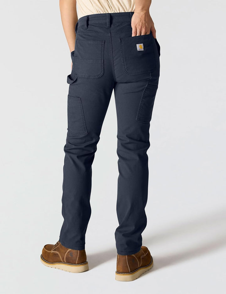 Carhartt Damen The Essential Canvas Pant Arbeitshose 44 Marineblau/Mosaikfliese, 44 Marineblau/Mosai