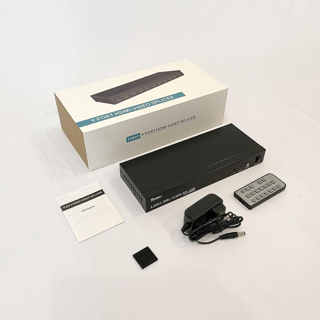 Yinker Videowand Controller 3x3 HDMI Video Wall Processor 1080P@60Hz Unterstützt 13 Modi - 1 HDMI In