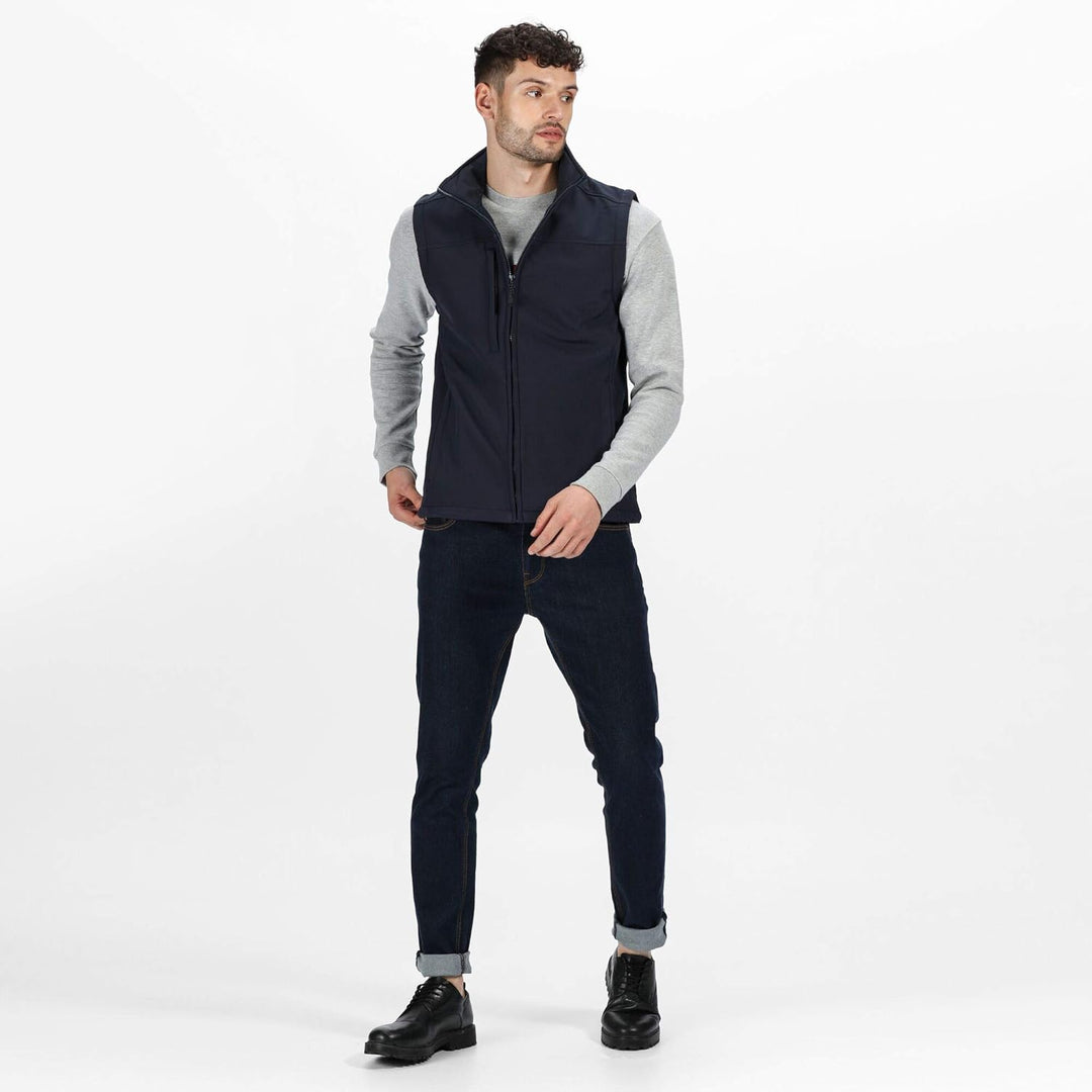 Regatta Flux Softshell-Weste für Herren (1 Stück) XL Schwarz (Schwarz/Schwarz), XL Schwarz (Schwarz/