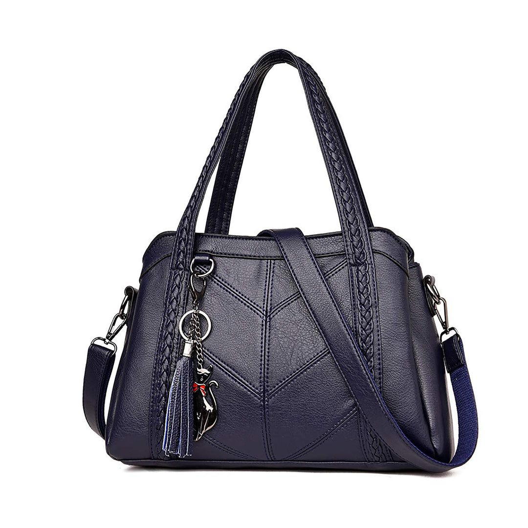 Coolives Damen Hobo Schultertasche Tasche mit Schultergurt Umhängetasche Handtasche aus PU-Leder EIN