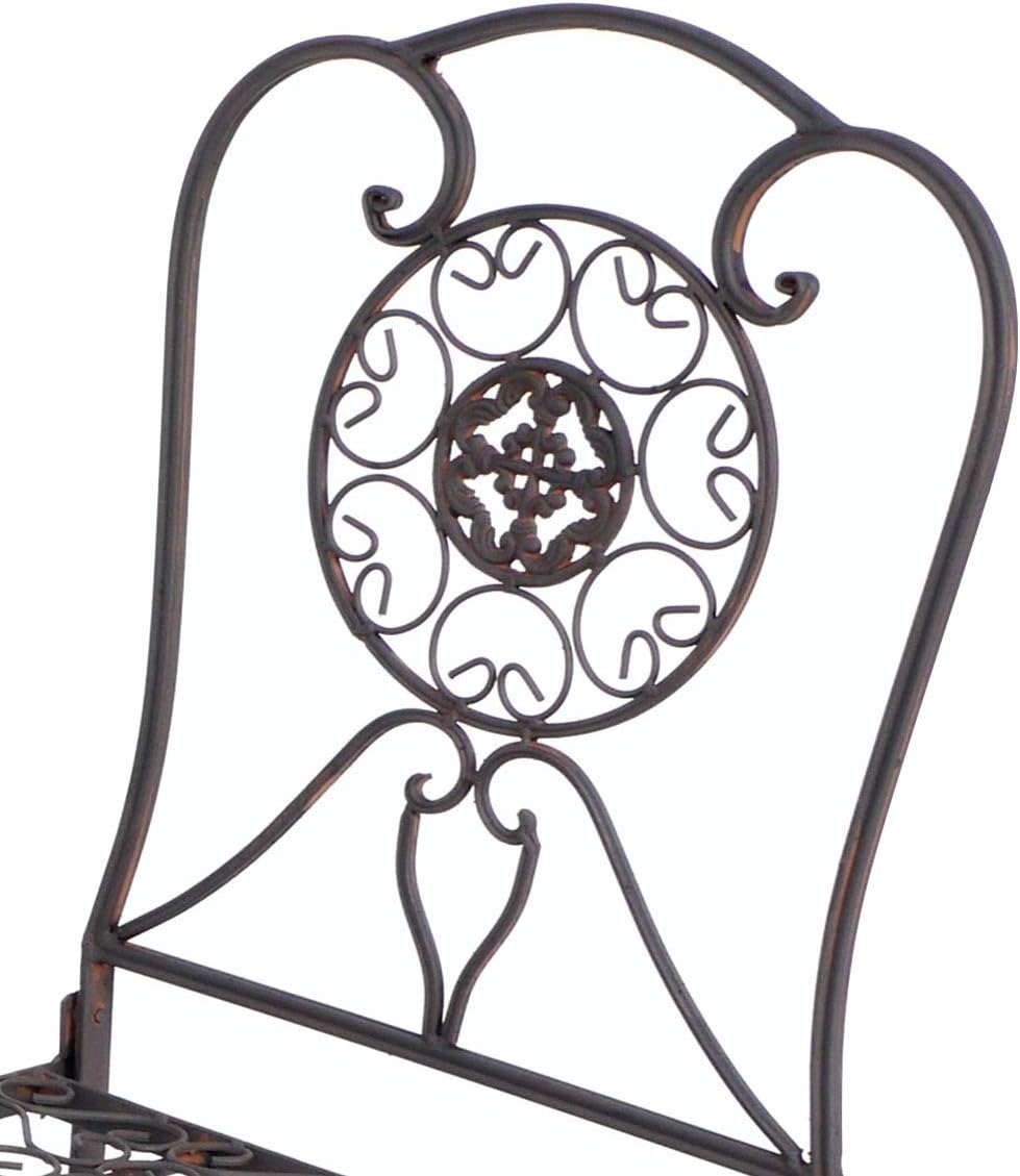 Gartenstuhl Metall Tecla 17921 Metallstuhl Stuhl Garten Vintage Eisen Nostalgie Eisenstuhl Braun Ant