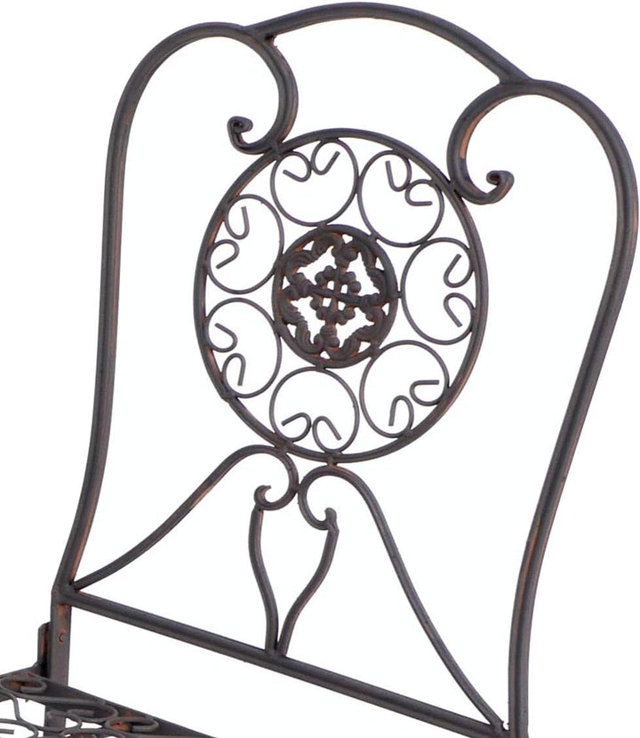 Gartenstuhl Metall Tecla 17921 Metallstuhl Stuhl Garten Vintage Eisen Nostalgie Eisenstuhl Braun Ant