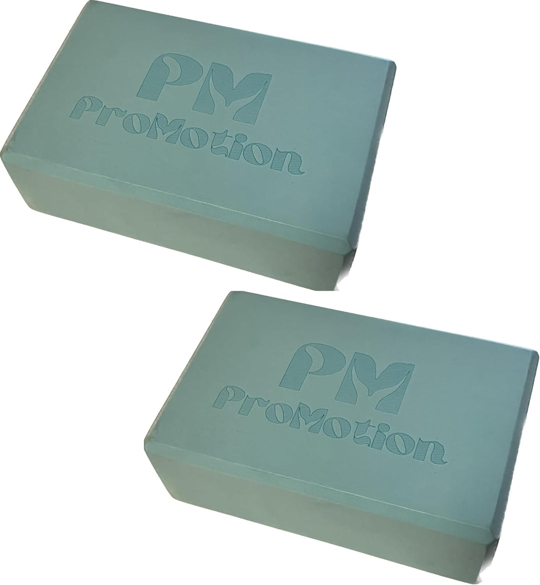 PM ProMotion Yoga Blöcke 2er Set aus Eva Schaumstoff 190g Yogaklotz Yoga oder Pilates Meditiation Fi