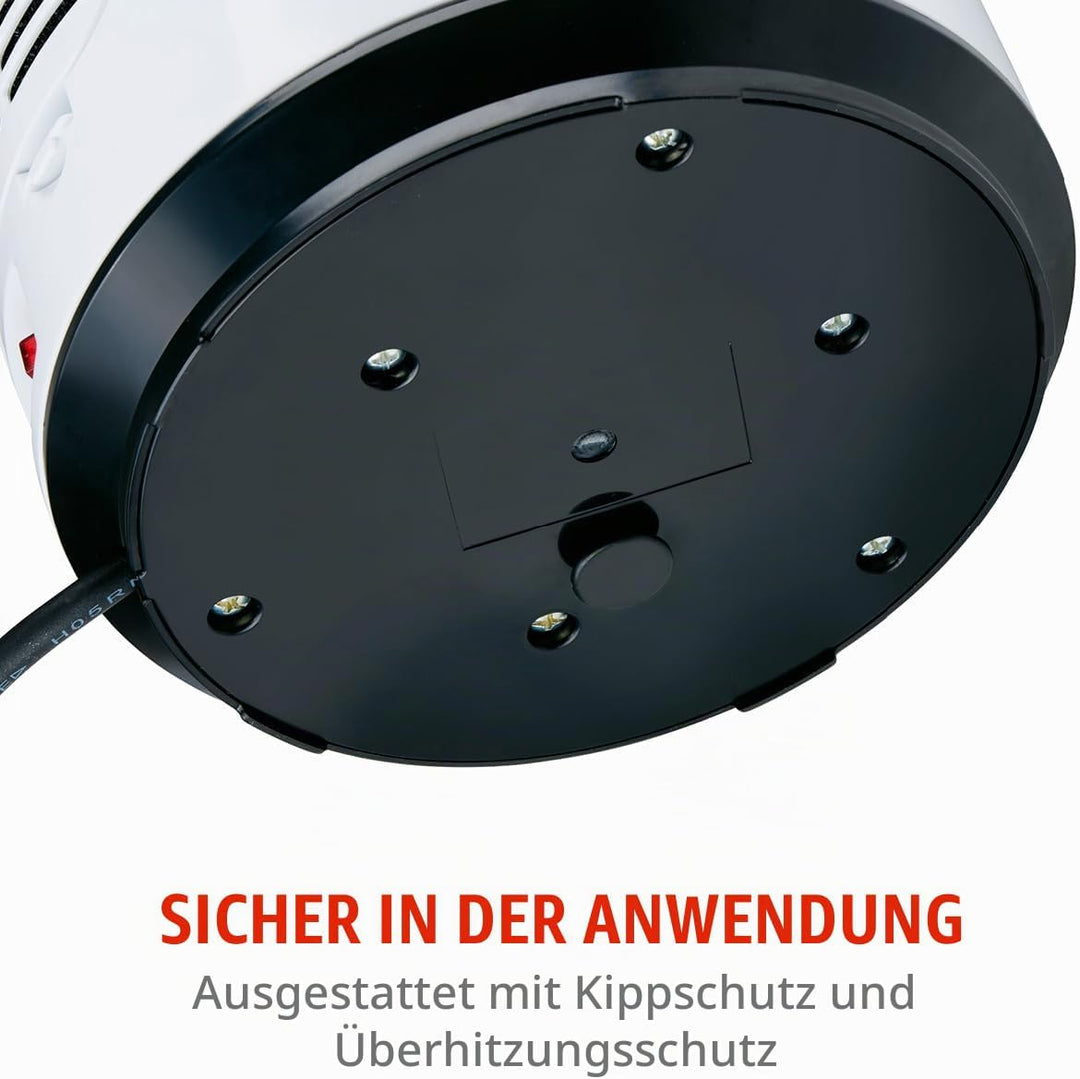 alpina Elektrischer Heizlüfter und Ventilator 1500W – Keramik Heizkörper mit Timer und Fernbedienung