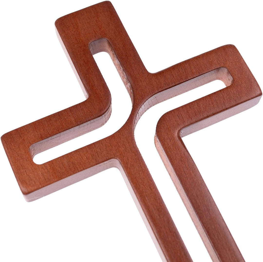 Drewniane Krzyże Hängendes Kreuz aus Buchenholz Modern Wandkreuz Kruzifix Glatte Oberfläche Hängend