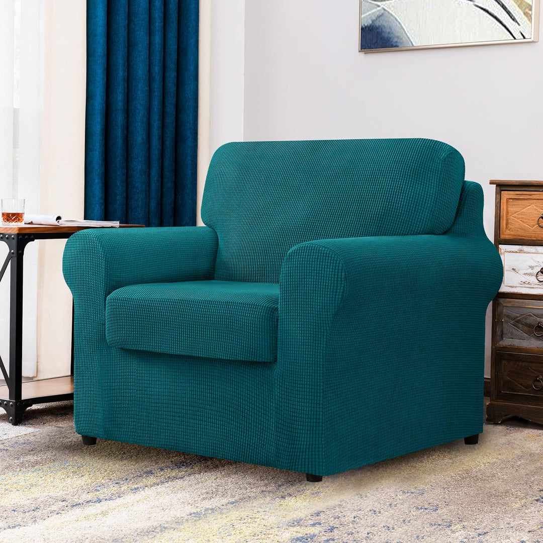 CHUN YI Sofabezug Stretch Sofa Überwürfe mit separaten Kissen- und Rückenbezügen Elastisch Sitzkisse