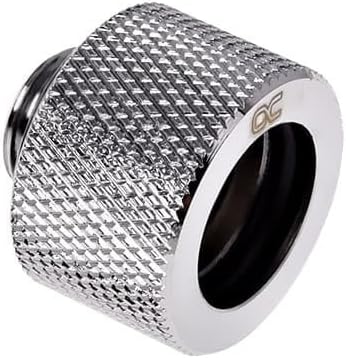 Alphacool HT 16mm HardTube Anschraubtülle G1/4 für Messingrohre - Gerändelt - Chrome 6er Pack