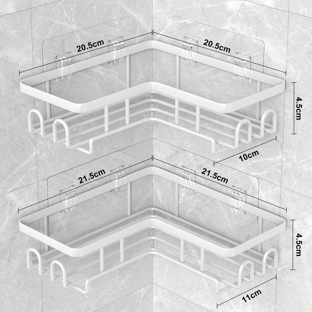 Duschablage Ohne Bohren Ecke - Rostfreier Duschregal Badezimmer Organizer Shampoo Halterung für Dusc