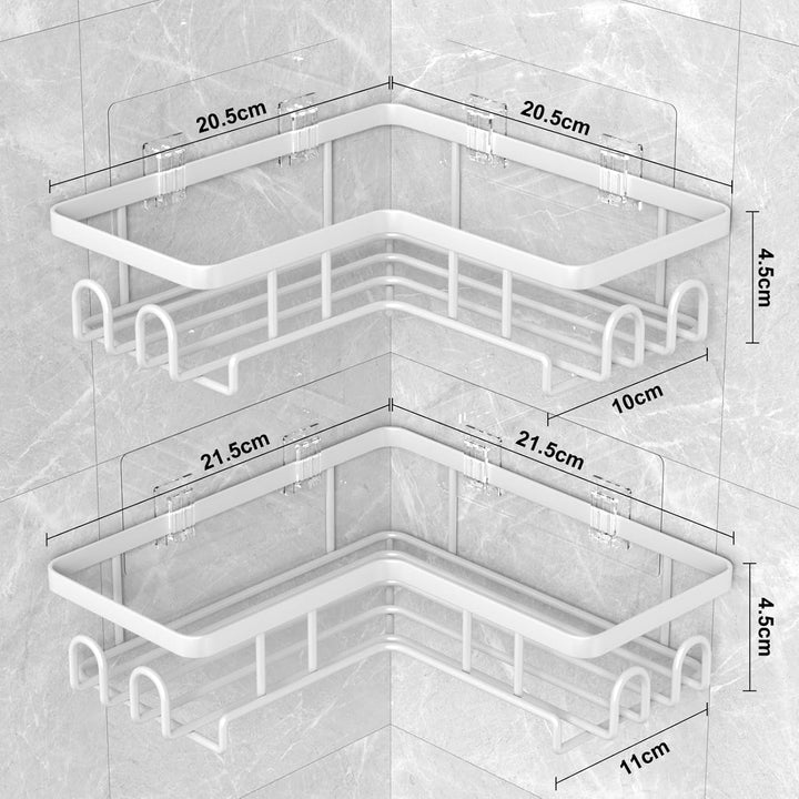 Duschablage Ohne Bohren Ecke - Rostfreier Duschregal Badezimmer Organizer Shampoo Halterung für Dusc