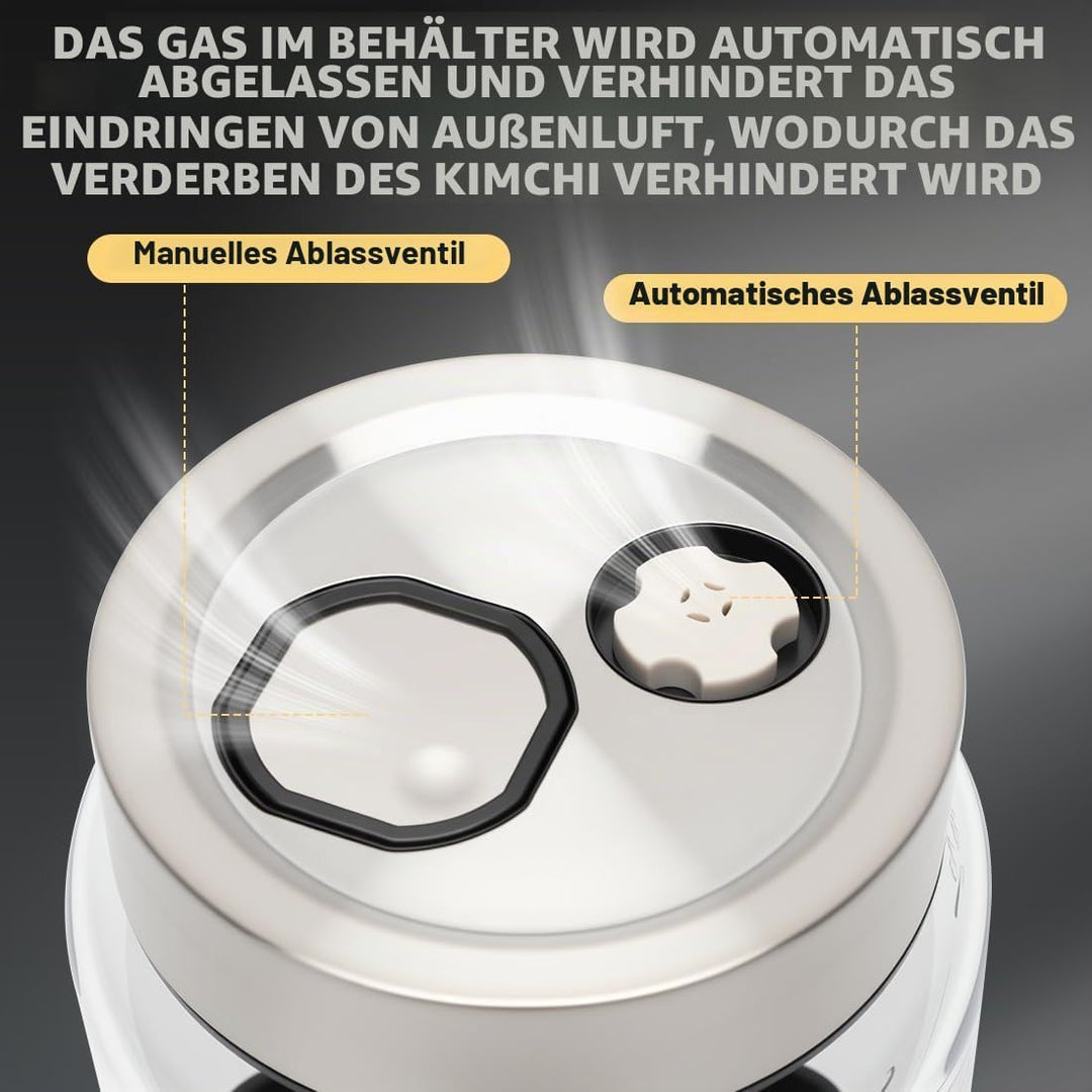 CEWROM Fermentierglas mit Deckel, 1L Grosses Fermentierglas, Gärglas mit Entlüftungsventil, für die