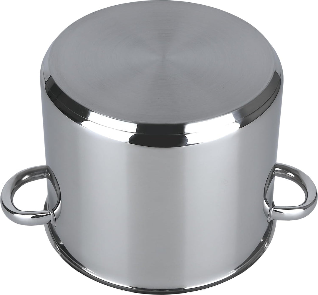 aro Alleskocher, mit Deckel, Edelstahl, silber, Fleischtopf, Induktion, Ofenfest (Ø 24 cm) Ø 24 cm,
