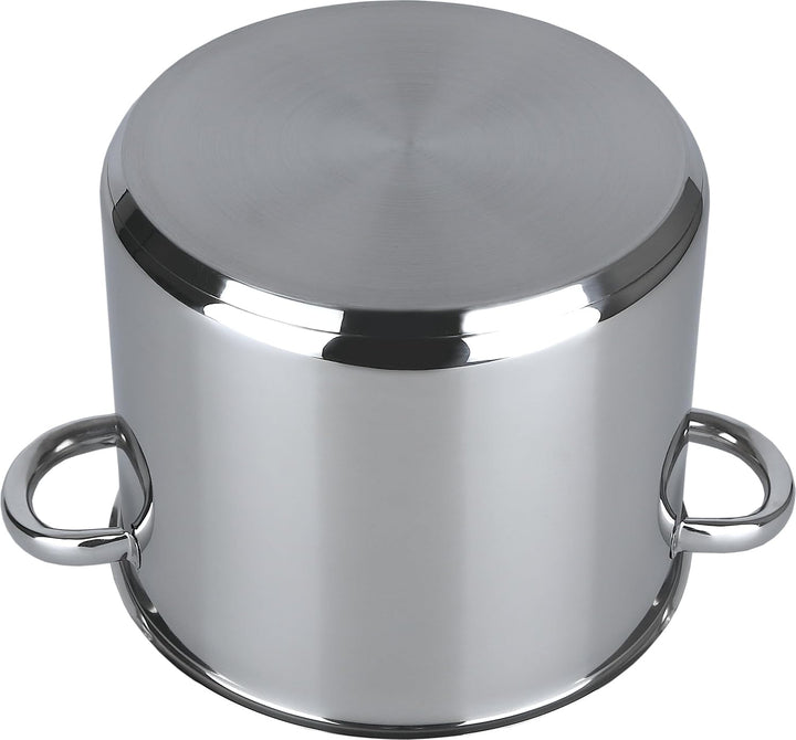 aro Alleskocher, mit Deckel, Edelstahl, silber, Fleischtopf, Induktion, Ofenfest (Ø 24 cm) Ø 24 cm,