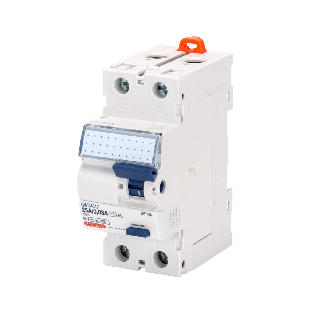 Gewiss Power – Differential IDP na-t 2 polig 40 A instant.ac/0 ,03 2 Module