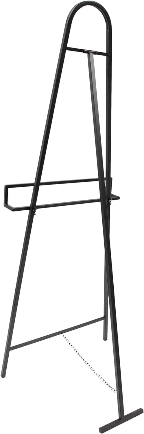 Staffelei "Modern" aus Metall, matt-schwarz, 115 cm hoch, Kundenstopper, Bilderständer, Dreifuss, Ma
