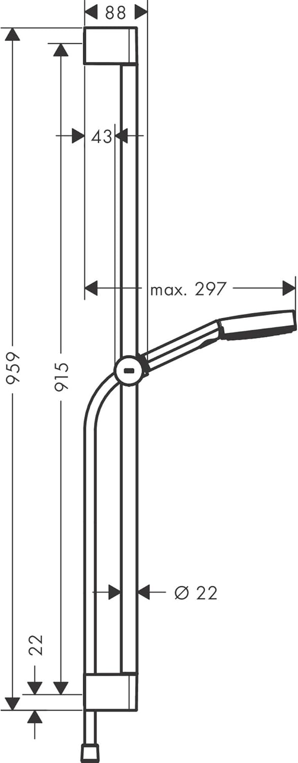 hansgrohe Duschset Pulsify Select S, Duschkopf mit Schlauch und Halterung, verstellbar, Handbrause m