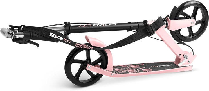 Soke City Stadtroller – Scooter Erwachsene – Grosser Faltbarer Cityroller Mit Fuss- Und Handbremse –
