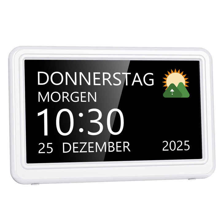Roxicosly Digitaler Kalender, Elektronischer Tag Datum Wecker, Digital Uhr mit 20 Benutzerdefinierte