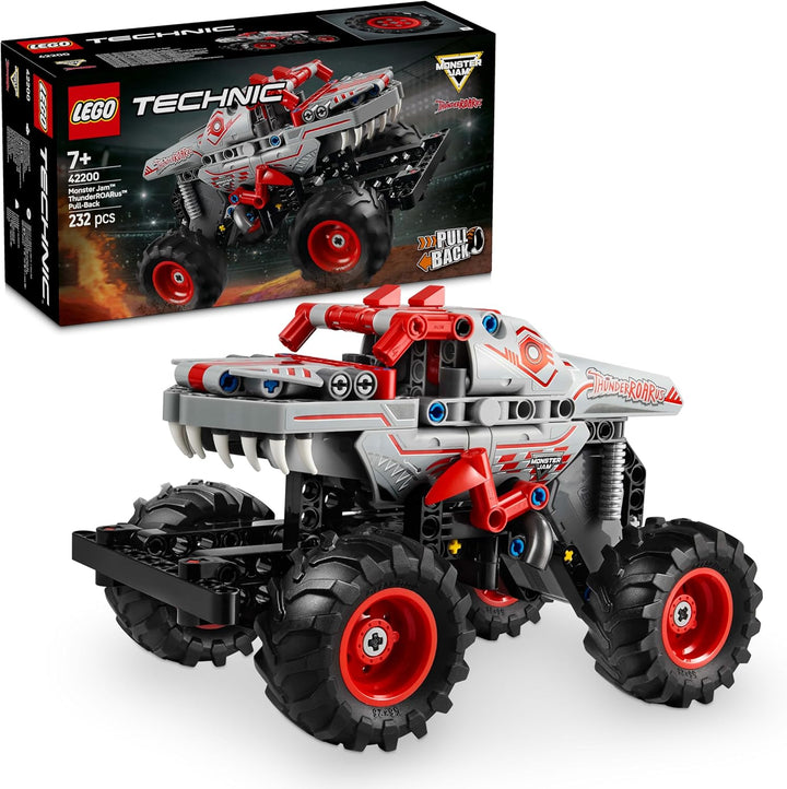LEGO Technic Monster Jam ThunderROARus, Spielzeug-Monstertruck mit Rückziehfunktion, Bauspielzeug fü