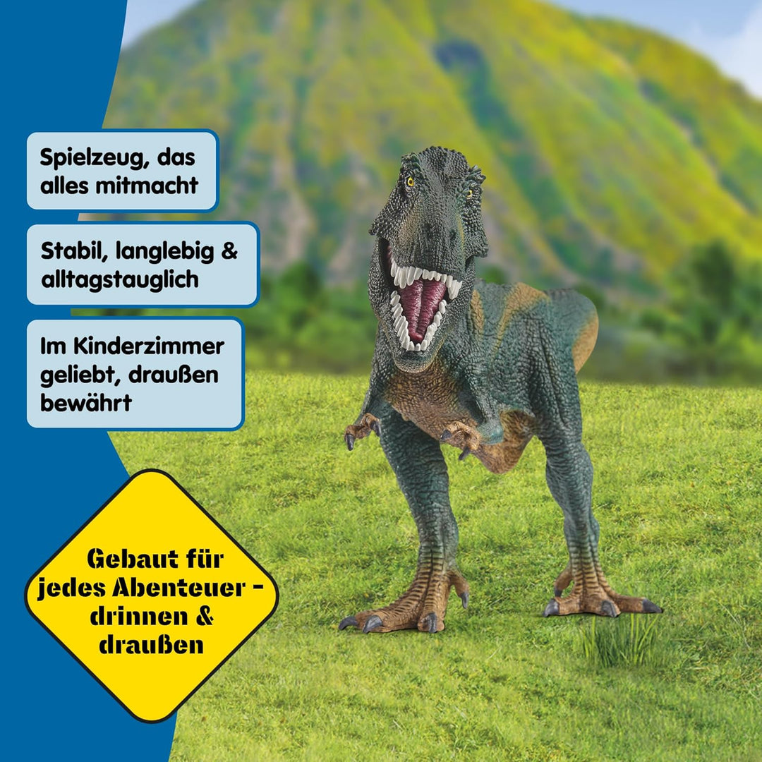 schleich 14587 DINOSAURS Tyrannosaurus Rex, detailreiche Dinosaurier Figur mit beweglichem Unterkief