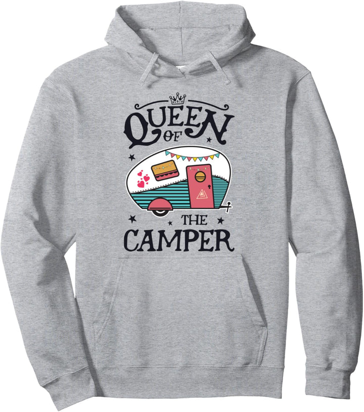 Queen Of The Camper Lustiges Camping Outdoor Damen Mädchen Wohnmobil Pullover Hoodie
