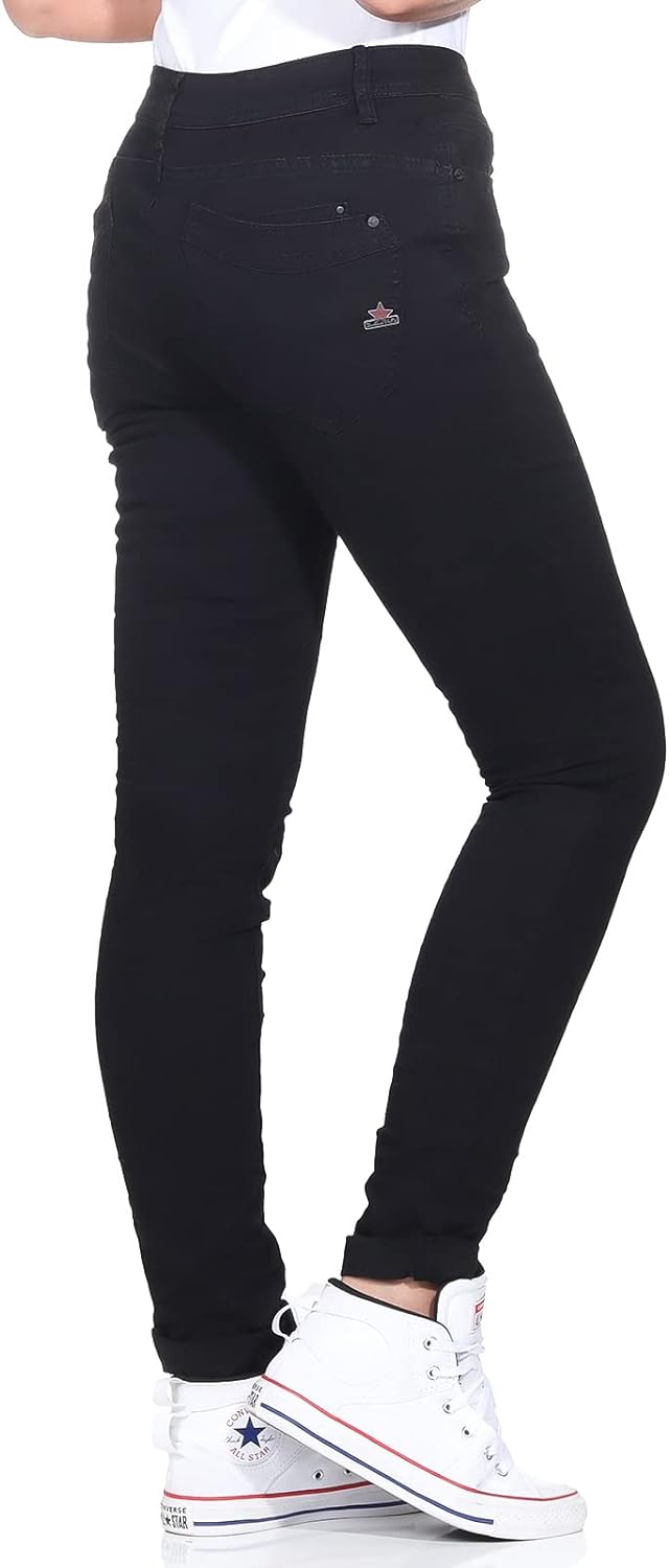 BUENA VISTA Jeans Hosen Damen - Malibu - Stretch Twill - Black - schwarz - Gr. S