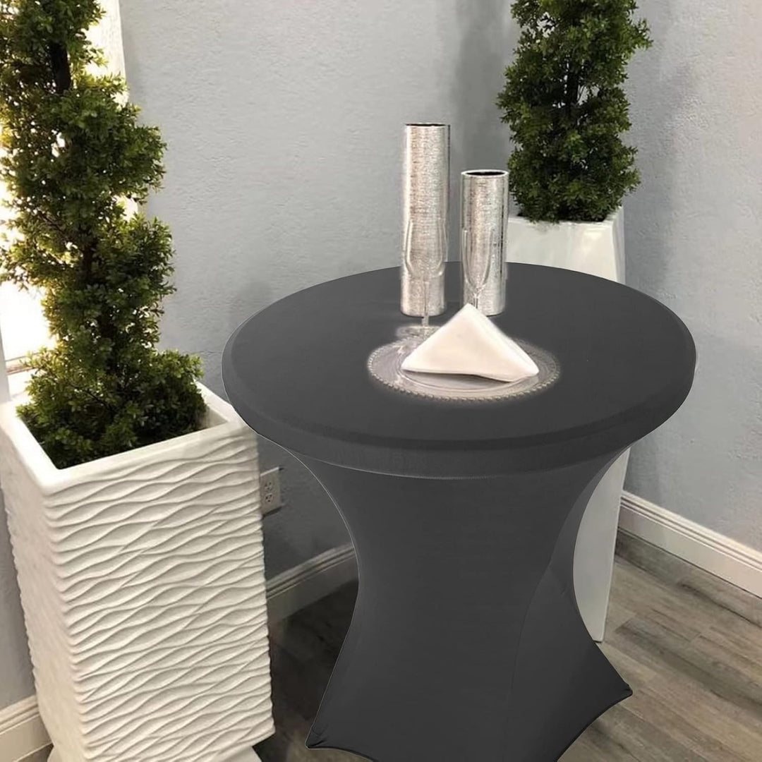 Pesonlook 3er-Set Stretch Stehtisch Husse für Bistrotisch Ø 80-85 cm Elegante,Verstärkung im Fussber