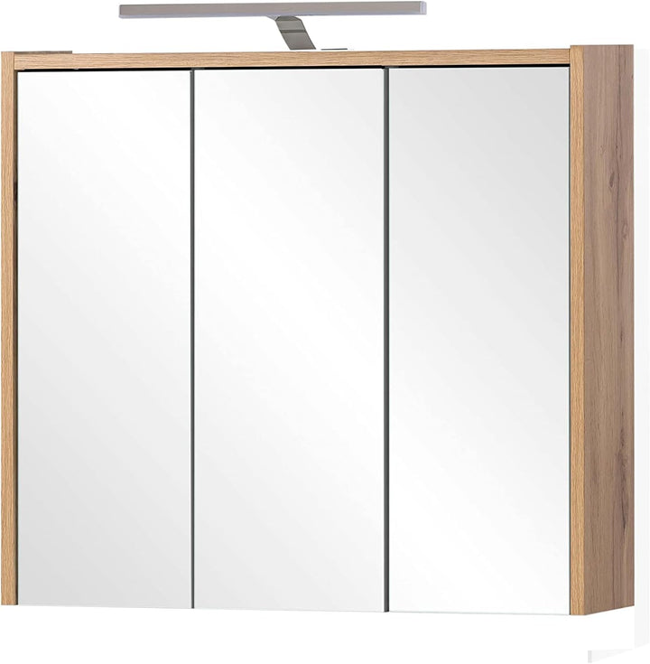 Schildmeyer Carlos Spiegelschrank, Holzwerkstoff, Eiche Landhaus Dekor, 65 cm Eiche Landhaus Dekor 6