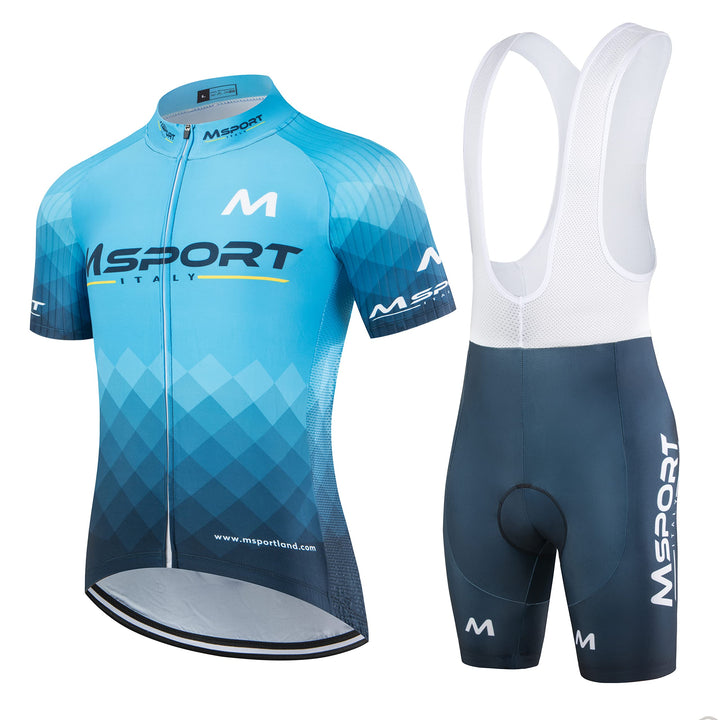 Atmungsaktives &amp; Schnell Trocknendes Radtrikot Set – Fahrradtrikot + Radhose mit 5D Gel Sitzpolster