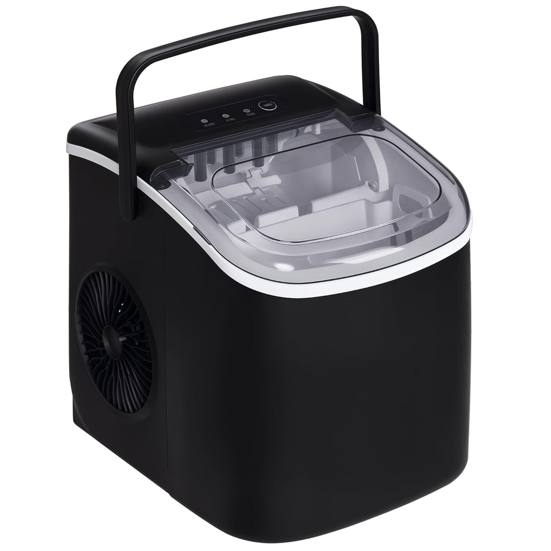 HOMCOM Eiswürfelmaschine 12 kg/24h 1,2 L Eiswürfelbereiter mit 1,3 L Wassetank Display Ice Cube Make