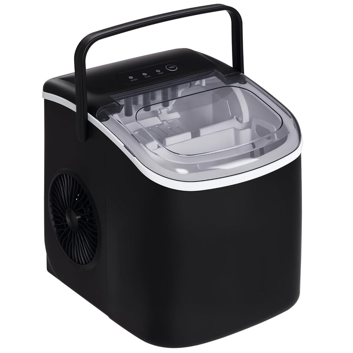 HOMCOM Eiswürfelmaschine 12 kg/24h 1,2 L Eiswürfelbereiter mit 1,3 L Wassetank Display Ice Cube Make