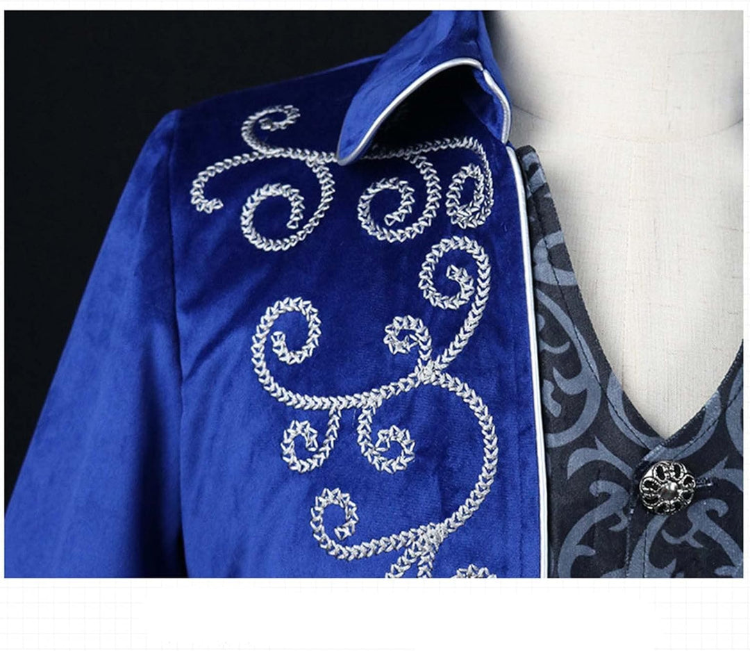 Herren Mittelalter Steampunk Jacke Gothic Frack Mantel Faschingskostüme,Renaissance Retro viktoriani