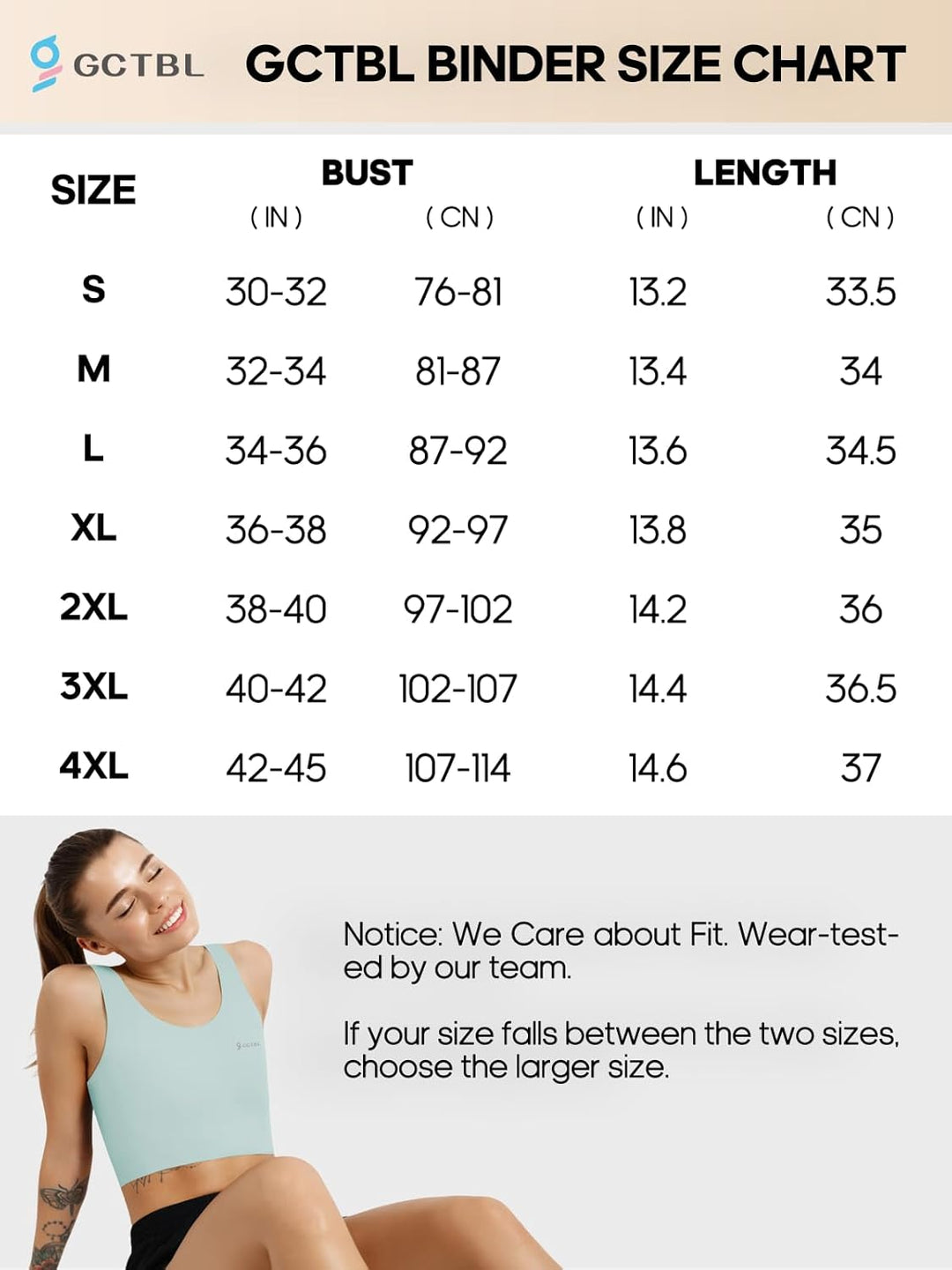 Brust Binder für Transgender FTM Damen Chest Binder (G, 3XL)