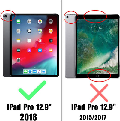 AICase Hülle für IPad Pro 12.9 Zoll 2018 Wasserdichte Hülle mit Kickstand Lanyard,360 Rundum Schutz