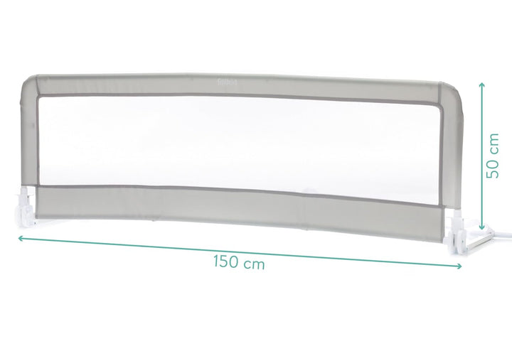 Fillikid Bettgitter für Standardbetten grau, Bettschutzgitter 150cm x 50cm, 100cm x 50cm, Kinderbett