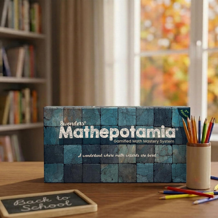 Mathepotamia Mathespiel: Rechenspiel & Multiplikation-Lernspiel für Kinder 5-9 Jahre | 4 Stufen & 7