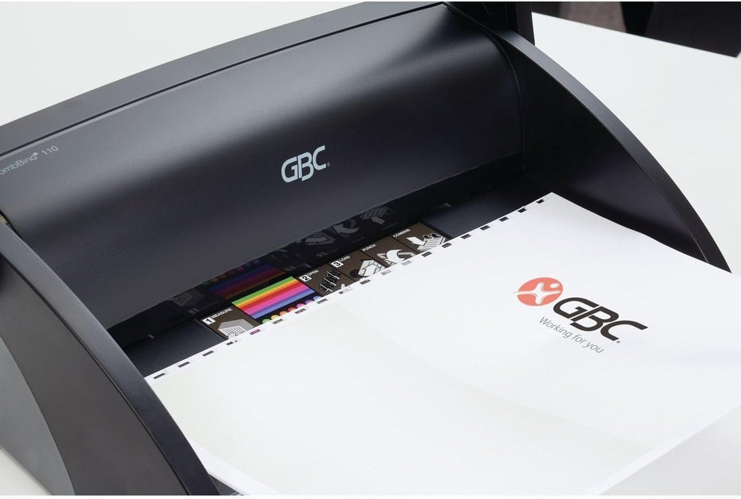 GBC 4401844 CombBind C110 Bindegerät, manuell, mit Dokumenten-Farbskala , stanzt 12, bindet 195 Blat