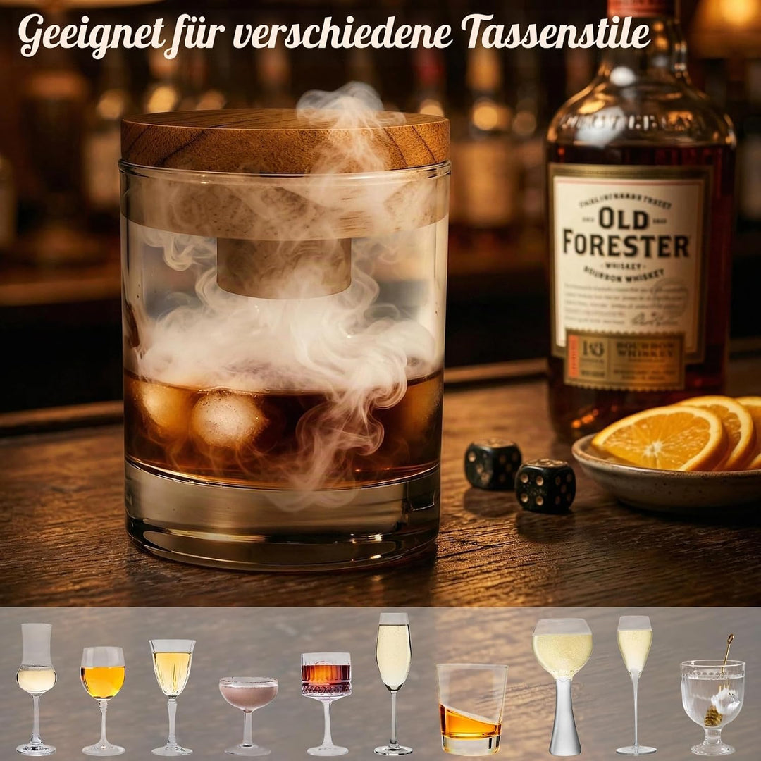 RoseFlower Cocktail Smoker Set, Nostalgie Smoker Set für Whiskey, Getränke, Bourbon, Steak, Fisch un
