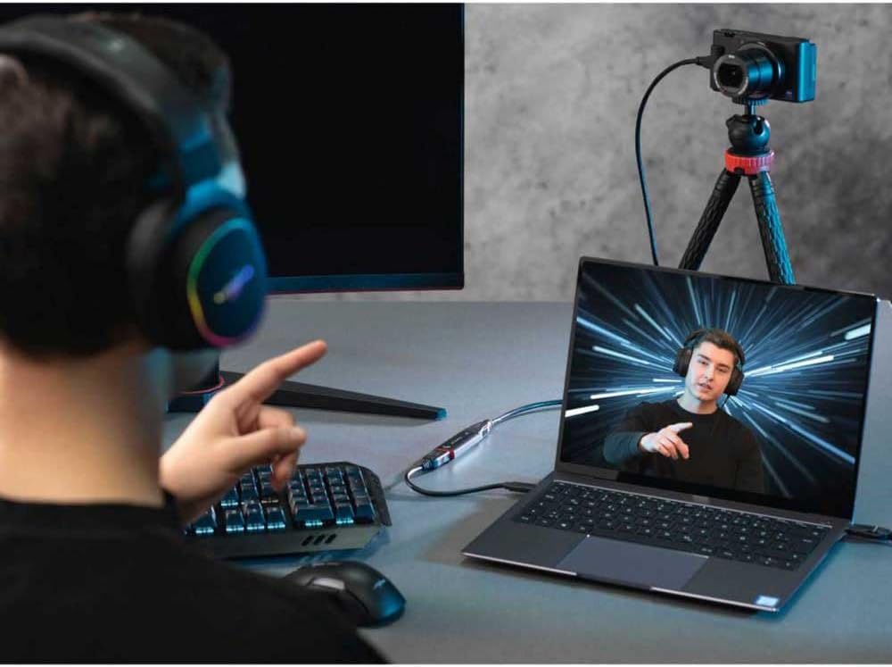 Hama Video Capture Card 4K HDMI zu USB 3.0 Videoaufnahmekarte (zur direkten Aufnahme Spiegelreflexka