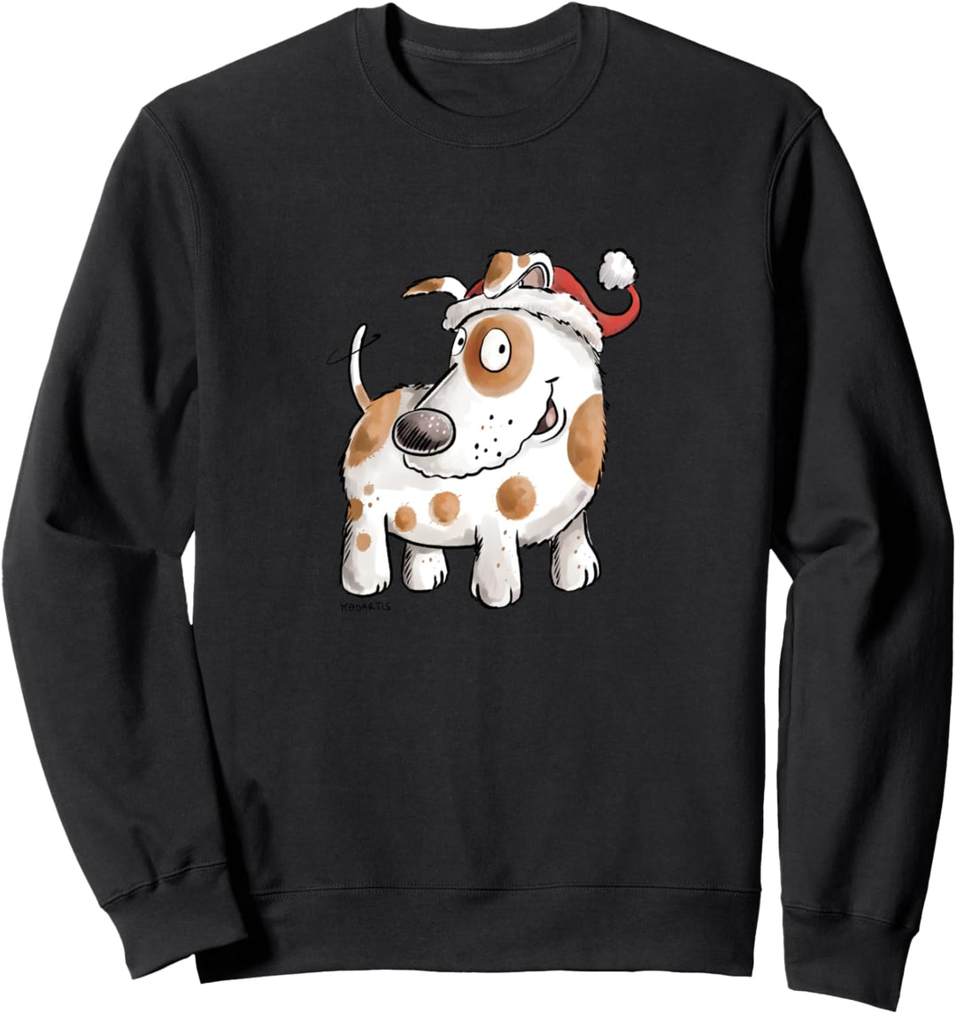 Weihnachten Hund Mit Nikolausmütze I Hunde Fan XMas Geschenk Sweatshirt