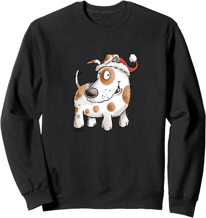 Weihnachten Hund Mit Nikolausmütze I Hunde Fan XMas Geschenk Sweatshirt