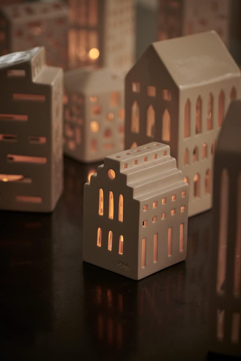 Kähler Lichthaus Manor Urbania Sammlerobjekt dänisches Design, Weiss 17 x 8 cm Weiss, 17 x 8 cm Weis