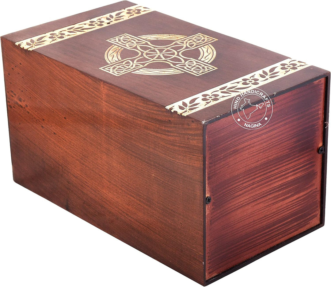 Rosewood Urnen für menschliche Asche Erwachsene Gross - Holzurne für Kolumbarium - Beerdigungsurne B