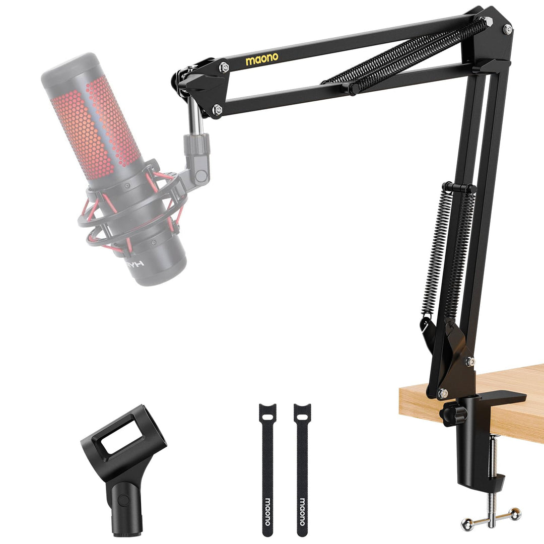 Maono Mikrofon arm, Verstellbarer Mikrofonständer für Podcast, Gaming, Streaming & Aufnahmen – inkl.