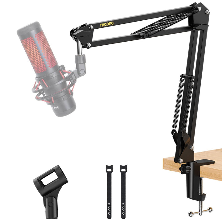 Maono Mikrofon arm, Verstellbarer Mikrofonständer für Podcast, Gaming, Streaming & Aufnahmen – inkl.