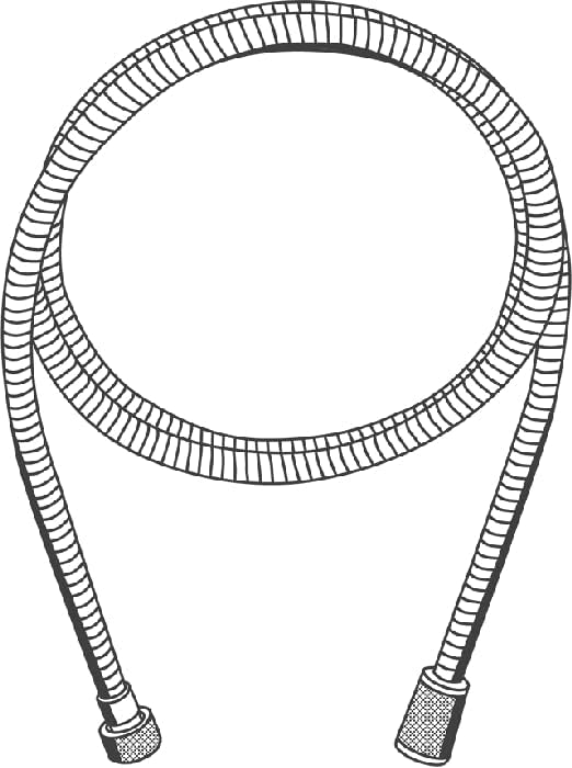 GROHE Vitalioflex - Metallbrauseschlauch (2000 mm, verstärkte Ausführung, knickfest, hitzebeständig)